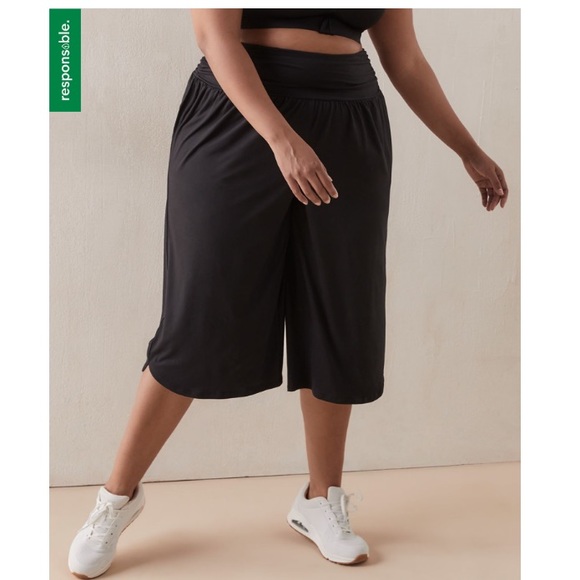 Penningtons Pants - Penningtons Responsible Wide-Waist Gaucho Pants - ActiveZone